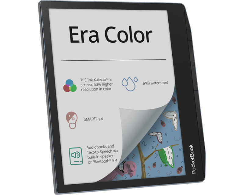 Представлен ридер PocketBook Era Color с 7-дюймовым цветным экраном E Ink и защитой от воды фото