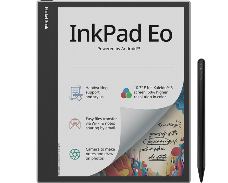 PocketBook InkPad Eo: ридер с цветным экраном E Ink, стилусом, Android и четырьмя микрофонами фото