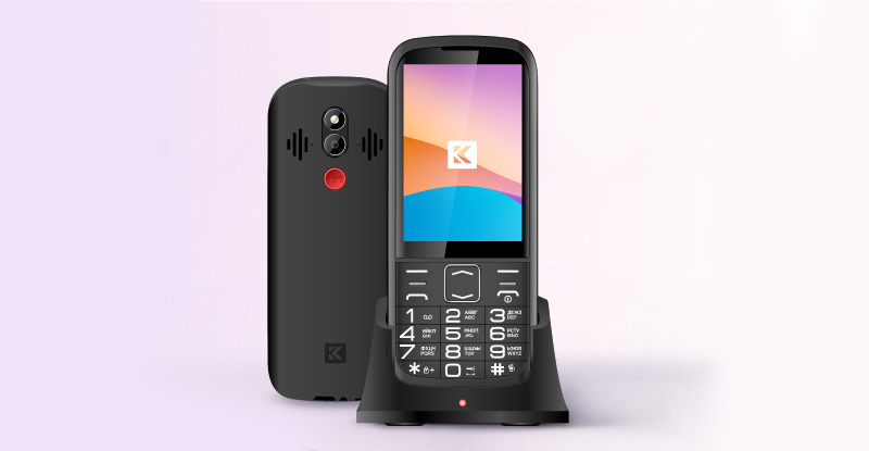 Kenshi SM321: кнопочный телефон с огромным экраном и зарядной подставкой