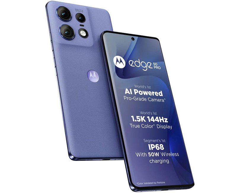 Телефон Motorola Edge 50 Pro оснастили фронталкой с автофокусом и 144-герцевым экраном и фото