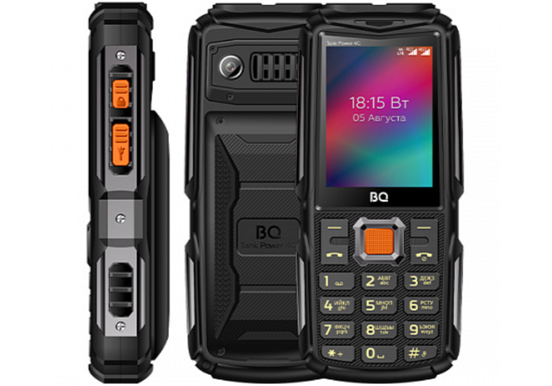BQ 2410L Tank Power 4G: кнопочный телефон с LTE, батареей на 4 000 мАч и двумя USB Type-C