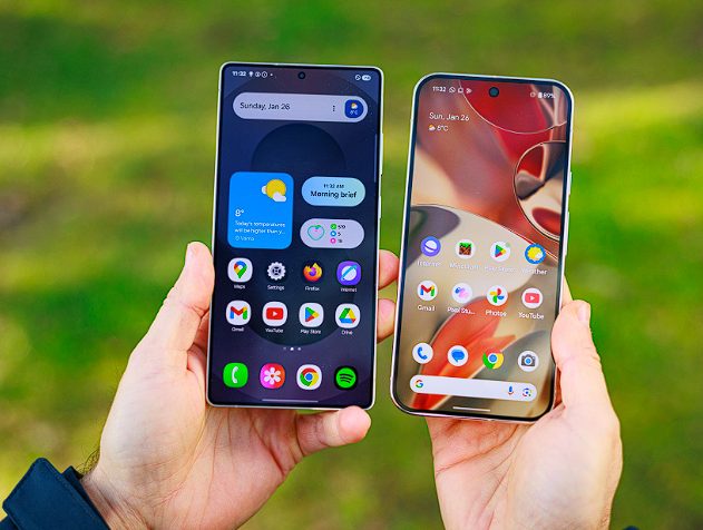 Galaxy S25 Ultra против Pixel 9 Pro XL: напряжённое противостояние картинка Экран Pixel становится ярче, но у Galaxy лучше антибликовые свойства.