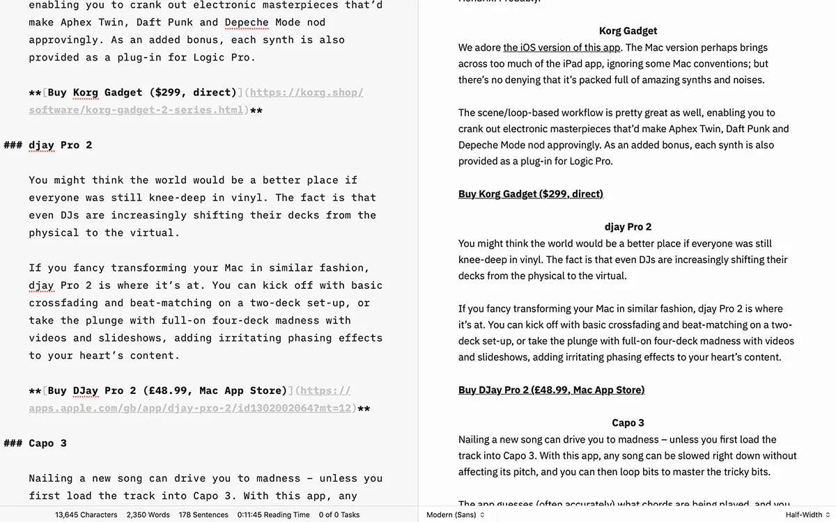 Лучшие приложения для Mac в 2025 году из App Store и не только картинка iA Writer