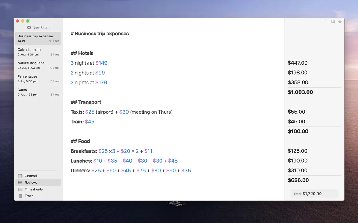 Лучшие приложения для Mac в 2025 году из App Store и не только картинка Soulver 3