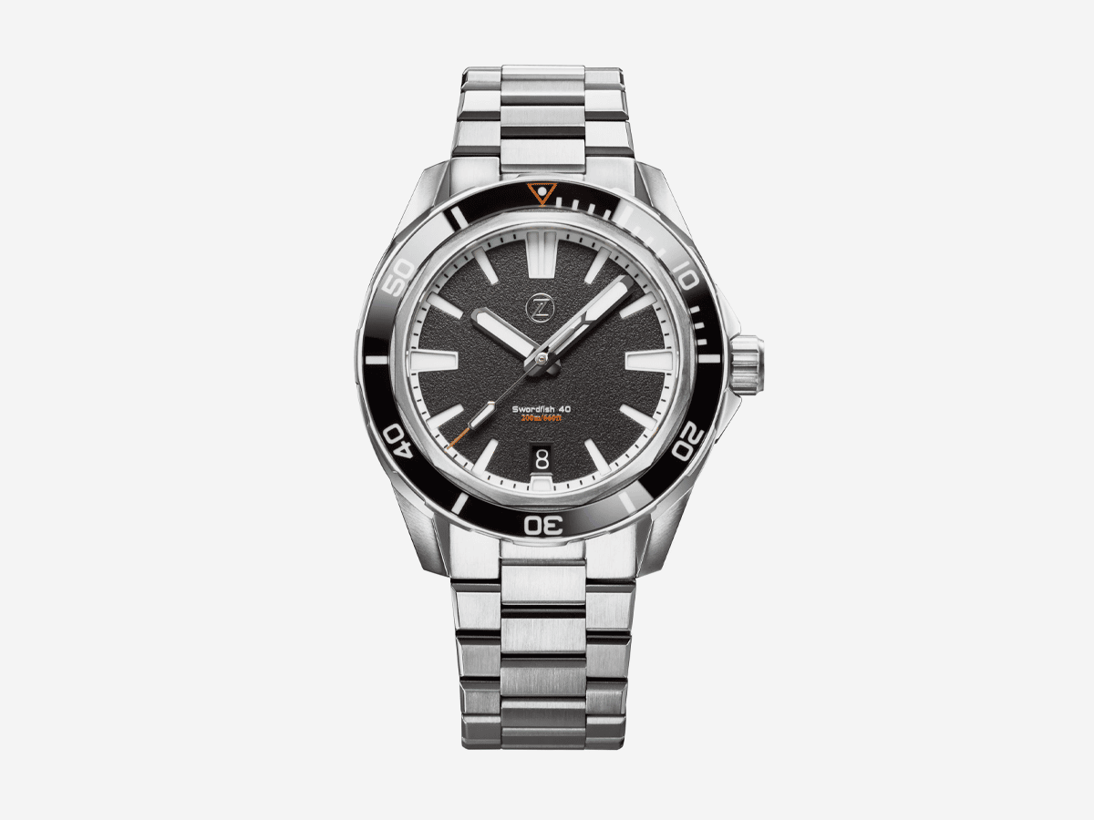 Лучшие часы для дайвинга до 150 000 рублей: надежность на глубине картинка Zelos Swordfish 40MM SS Black Sand