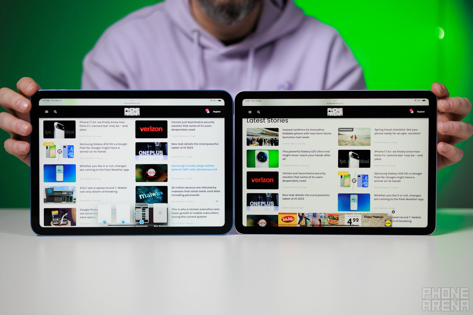 iPad A16 против iPad Air M3 9