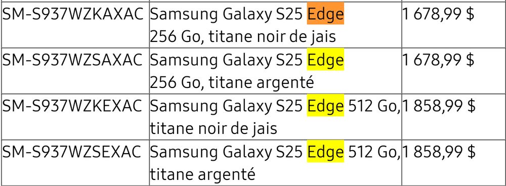Galaxy S25 Edge