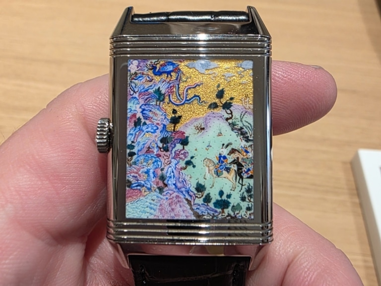 Познакомьтесь с потрясающим великолепием новых часов Jaeger-LeCoultre картинка Reverso Tribute Enamel Shahnameh ‘Saam comes to Alburz’