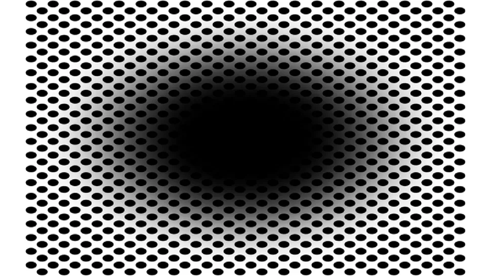 Оптическая иллюзия расширяющейся чёрной дыры