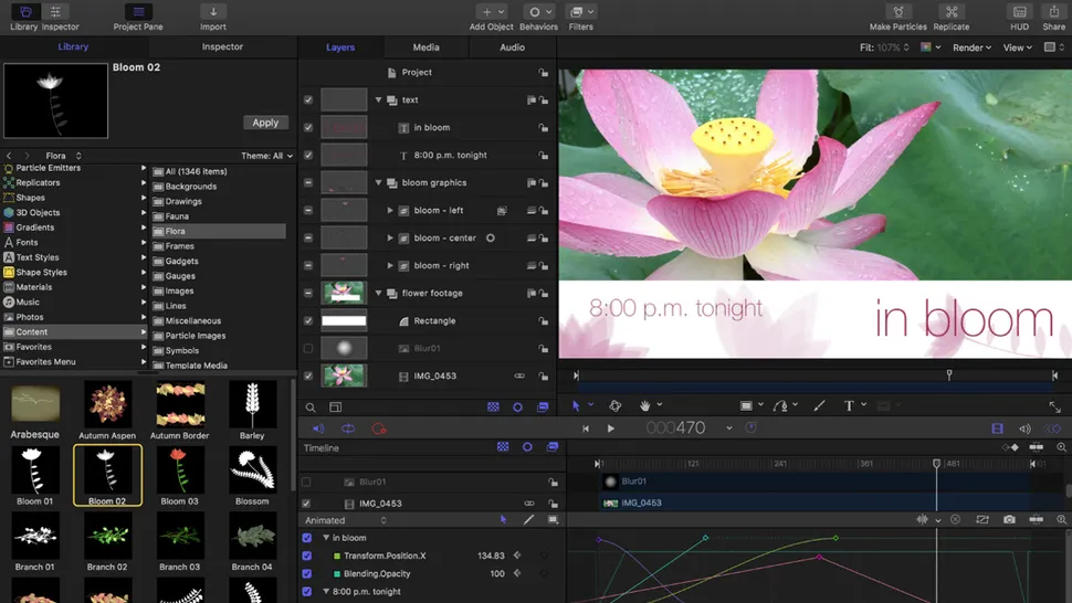 Лучшая альтернатива Adobe After Effects в 2025 году картинка Apple Motion
