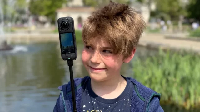 Я подарил своему 9-летнему сыну топовую камеру Insta360 X5 – и он пошёл с ней на рыбалку