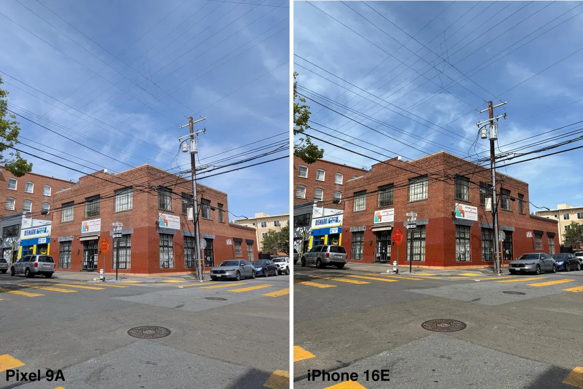 камера iPhone 16E против Pixel 9A