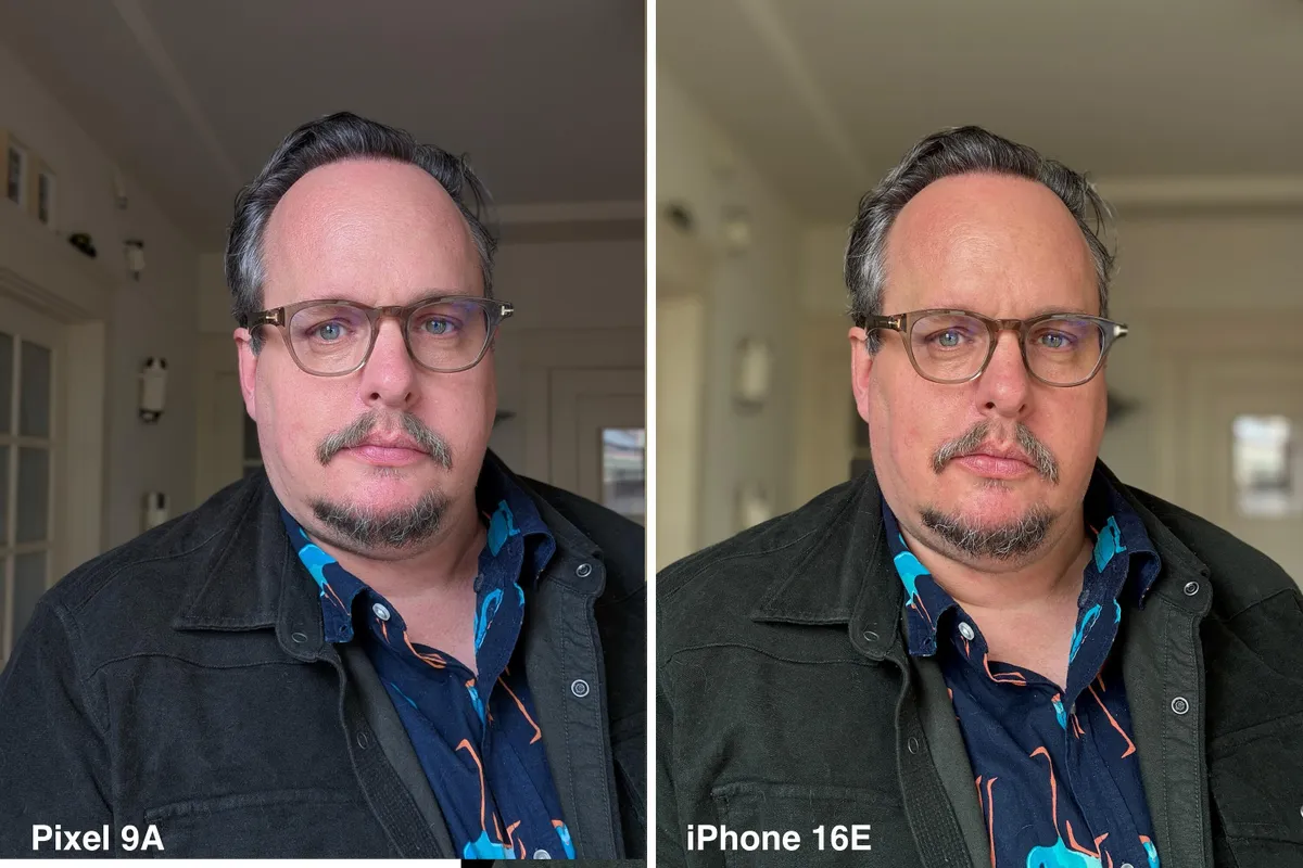 камера iPhone 16E против Pixel 9A