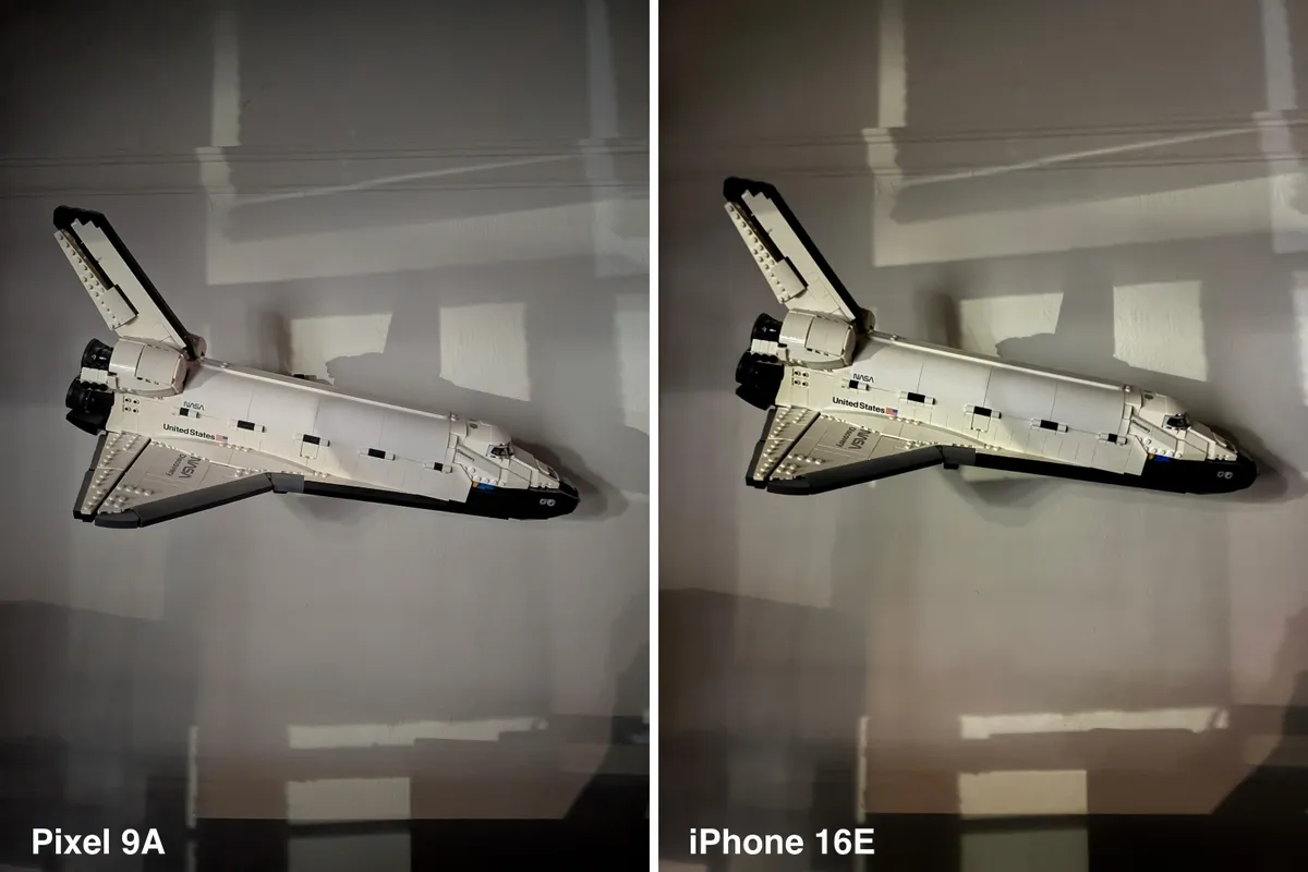 камера iPhone 16E против Pixel 9A