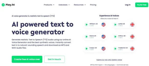 Искусственный интеллект: полезные сервисы и платформы картинка Play.ht