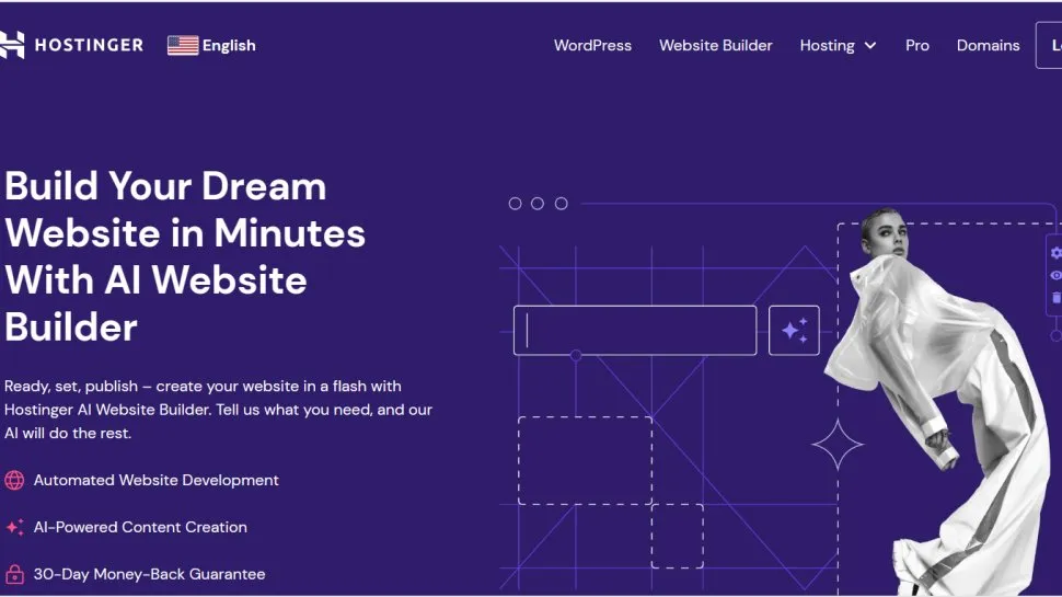 Искусственный интеллект: полезные сервисы и платформы картинка Hostinger AI Builder