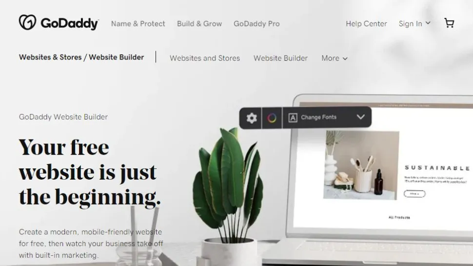 Искусственный интеллект: полезные сервисы и платформы картинка GoDaddy AI Builder