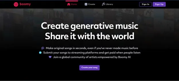 Искусственный интеллект: полезные сервисы и платформы картинка Boomy