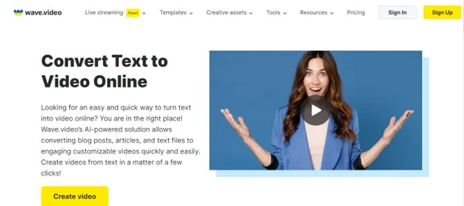 Искусственный интеллект: полезные сервисы и платформы картинка Wave.video
