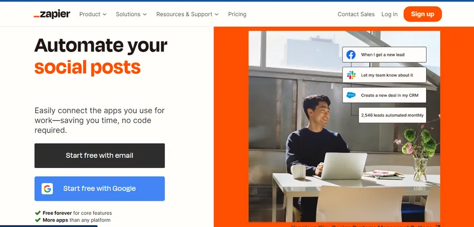 Искусственный интеллект: полезные сервисы и платформы картинка Zapier
