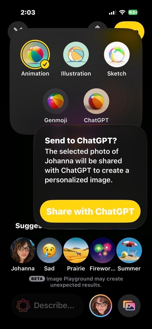 Apple Image Playground в iOS 26 теперь поддерживает художественные стили ChatGPT. Вот как это работает