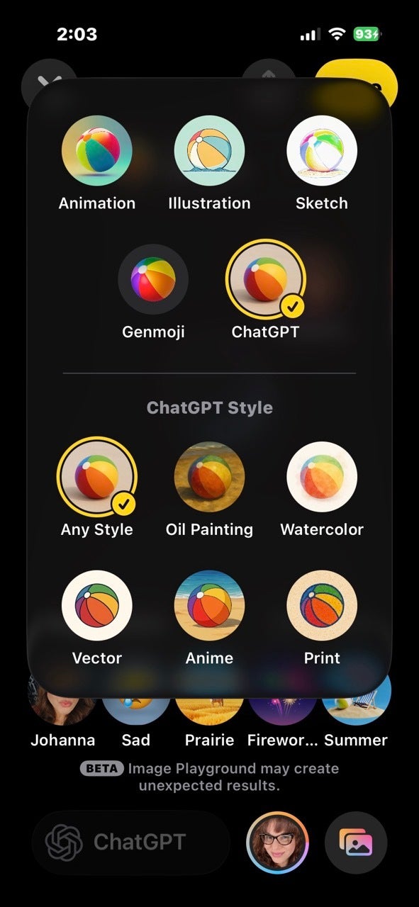 Apple Image Playground в iOS 26 теперь поддерживает художественные стили ChatGPT. Вот как это работает
