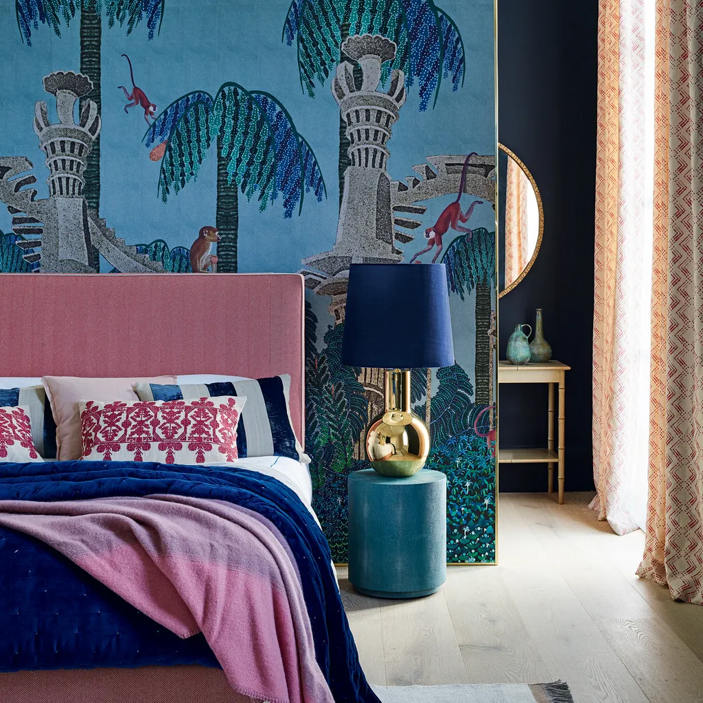 декор стен в спальне