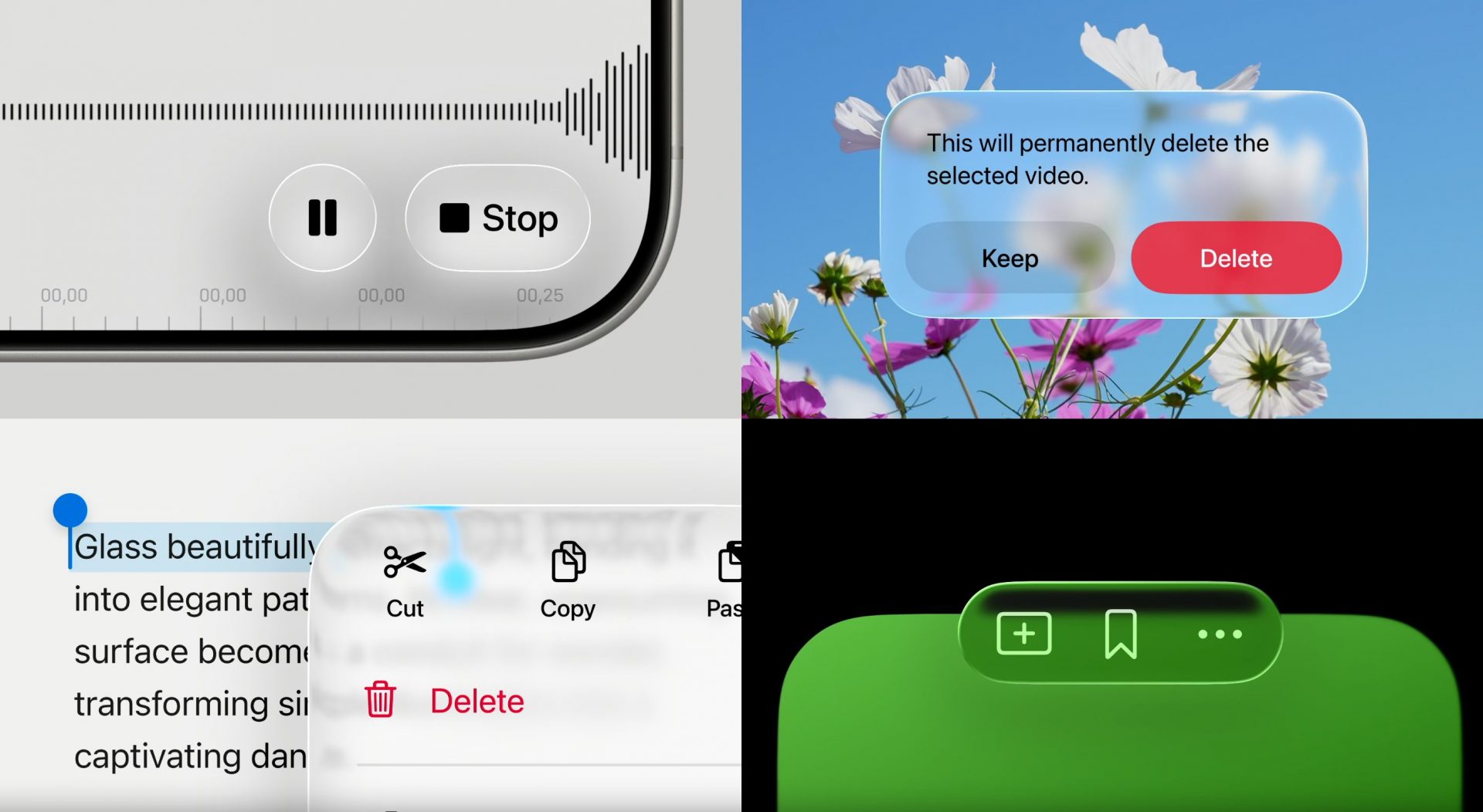 Liquid Glass в iOS 26 превратит экран iPhone в живую поверхность картинка Liquid Glass