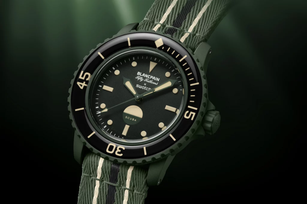 Swatch x Blancpain Fifty Fathoms Green Abyss
