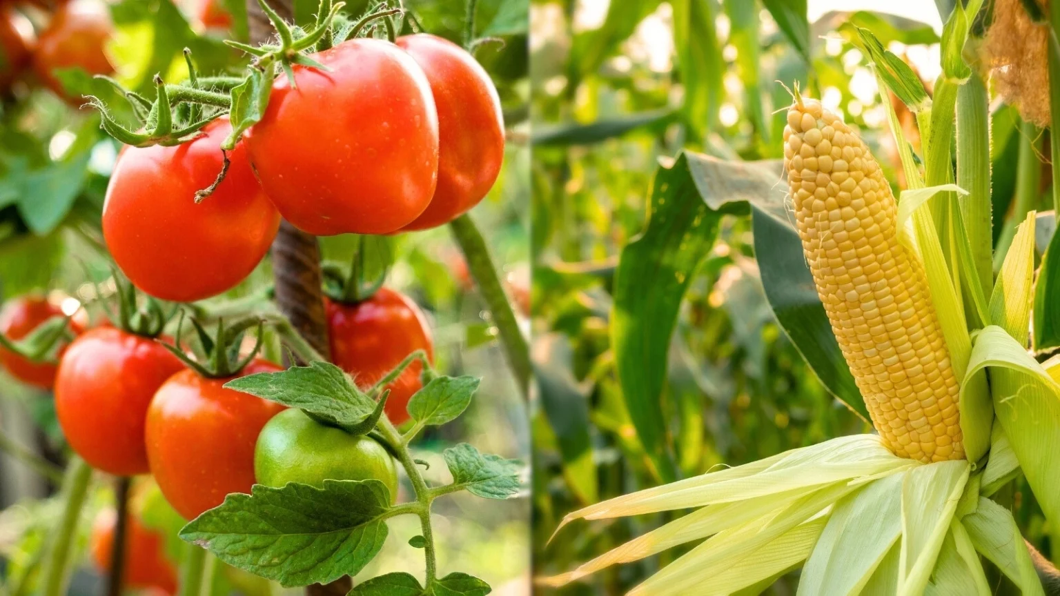 Помидоры и кукуруза