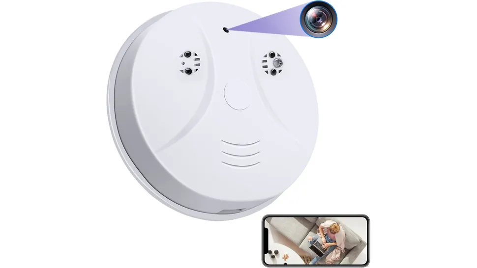 Мини-камеры для скрытой съемки: обзор лучших картинка Smoke Detector Hidden Camera-2
