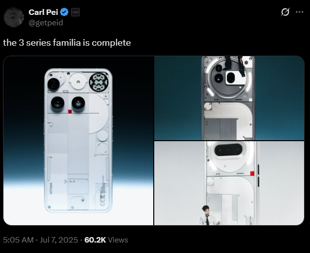 Вот и всё, друзья: другого устройства Nothing Phone (3) не будет