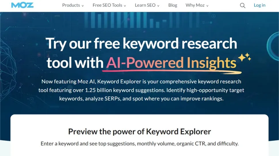 Moz Keyword Explorer
