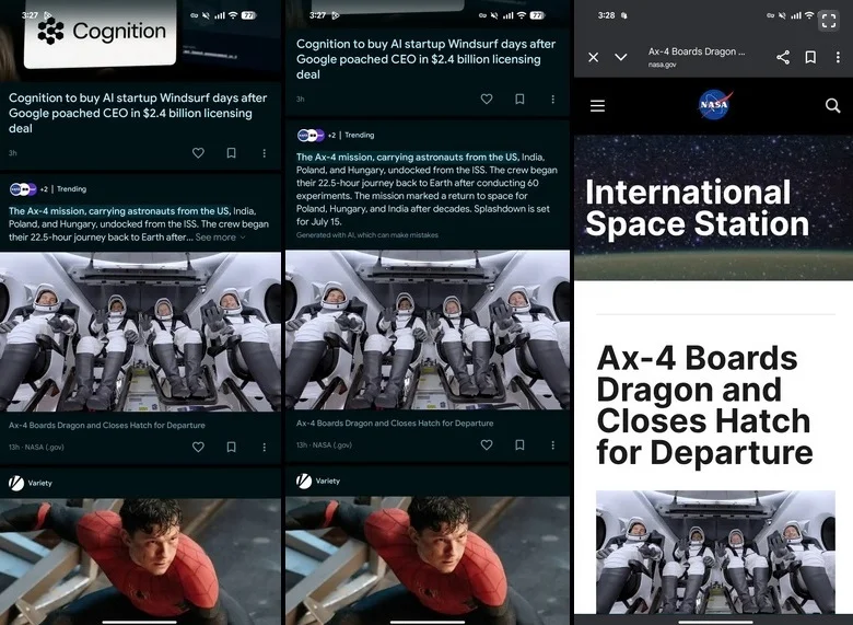 Google Search AI: три кнопки для углубленного поиска