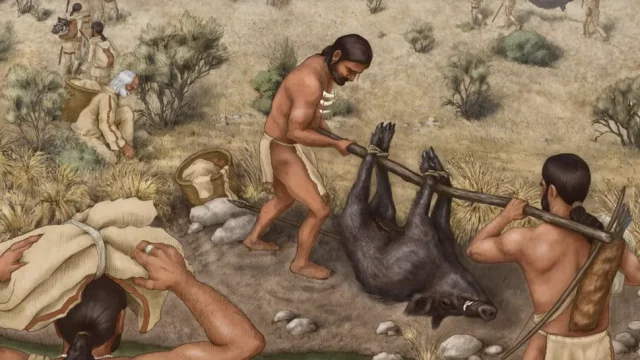 кабан на вертеле