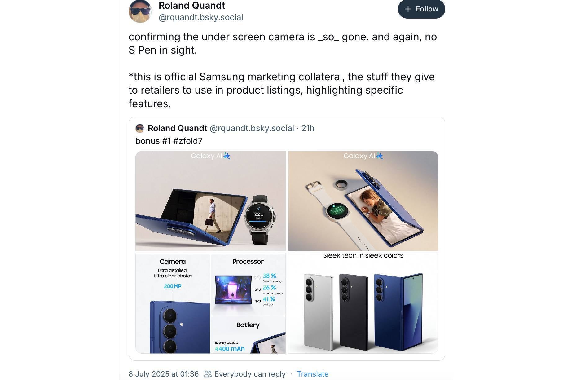 Из-за слухов о Galaxy Z Fold 7 S Pen вам может захотеться пропустить эту модель, несмотря на все улучшения