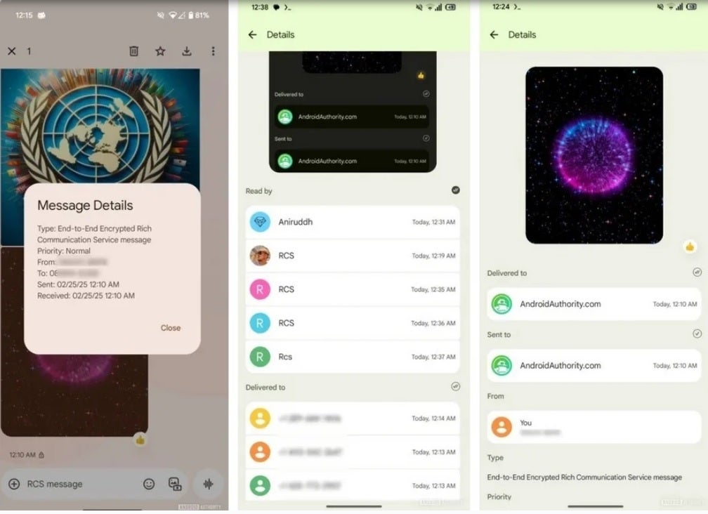 «Просмотр сведений» в приложении Google Сообщения теперь предоставляет гораздо больше информации