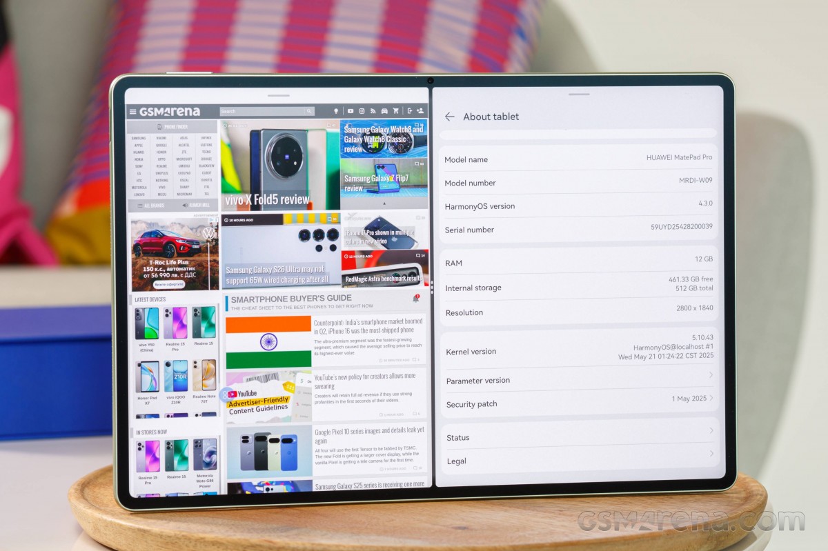 Результаты тестов производительности и аккумулятора Huawei MatePad Pro 12.2 (2025) картинка Результаты тестов производительности и аккумулятора Huawei MatePad Pro 12.2 (2025)