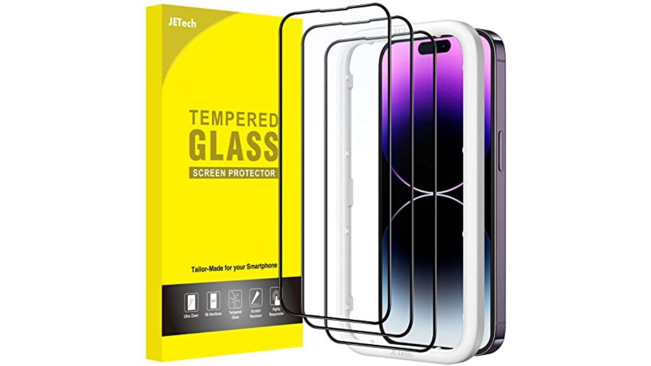 JETech Full Coverage Screen Protector for iPhone