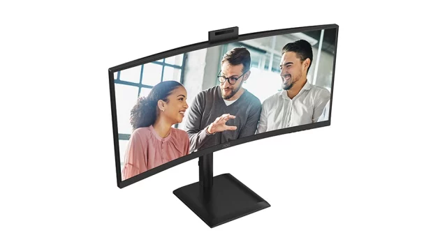 34-дюймовый монитор AOC E4: изогнутый, Smart KVM, веб-камера
