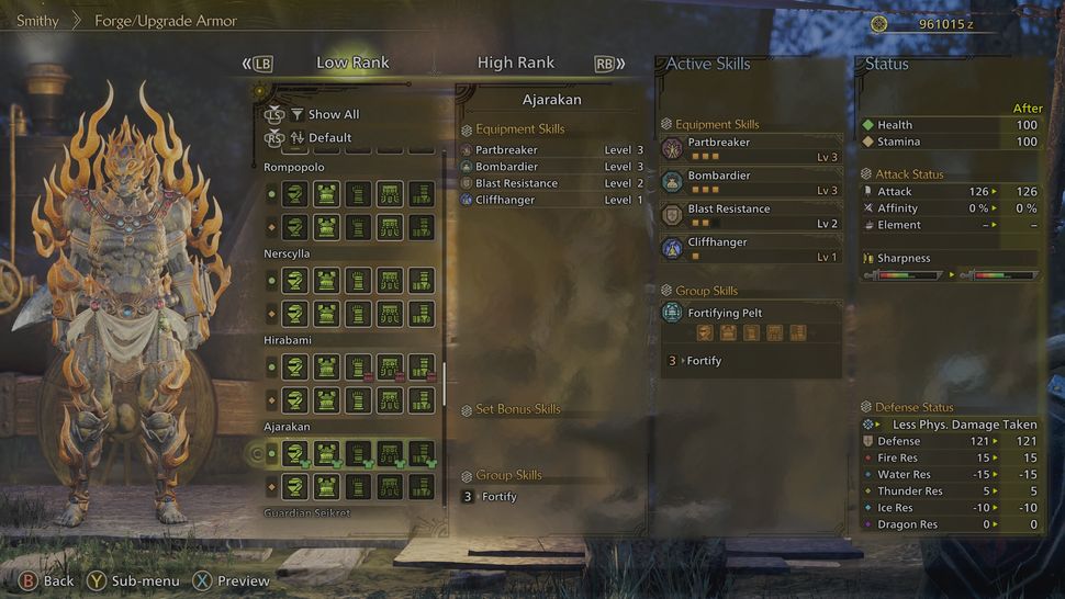 Лучший список брони в Monster Hunter Wilds