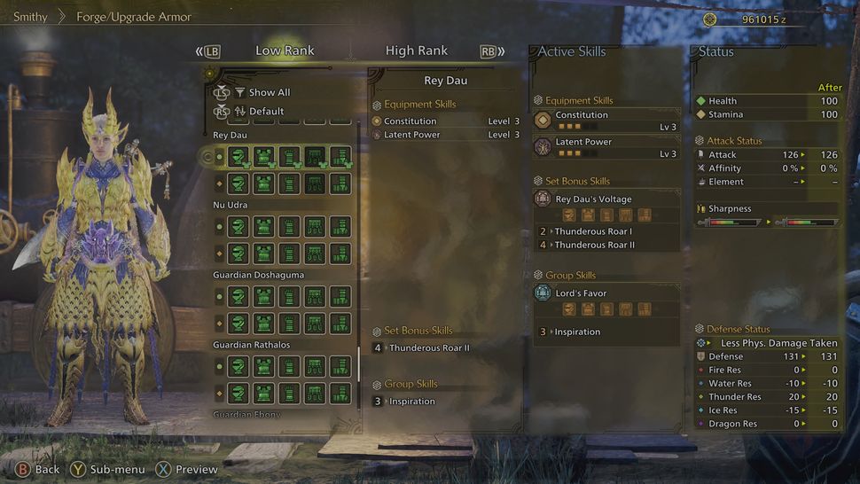 Лучший список брони в Monster Hunter Wilds