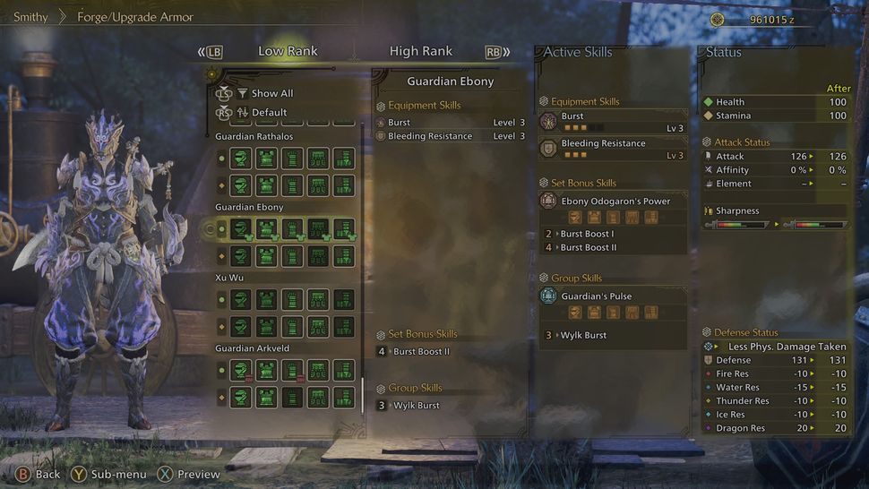 Лучший список брони в Monster Hunter Wilds