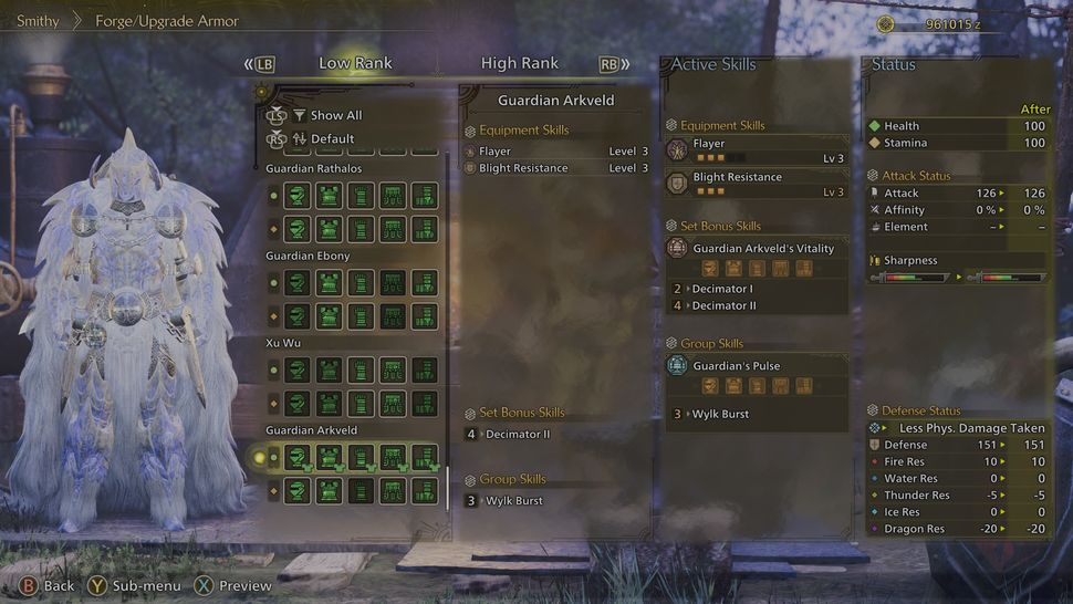 Лучший список брони в Monster Hunter Wilds