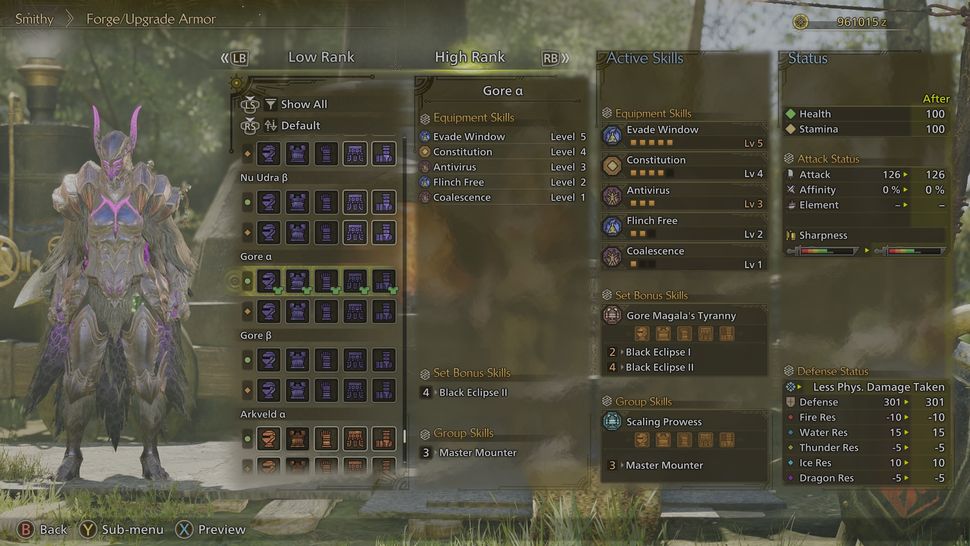 Лучший список брони в Monster Hunter Wilds