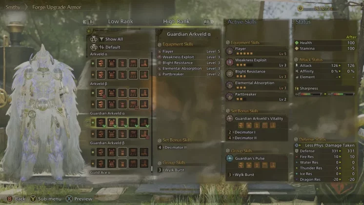 Лучший список брони в Monster Hunter Wilds