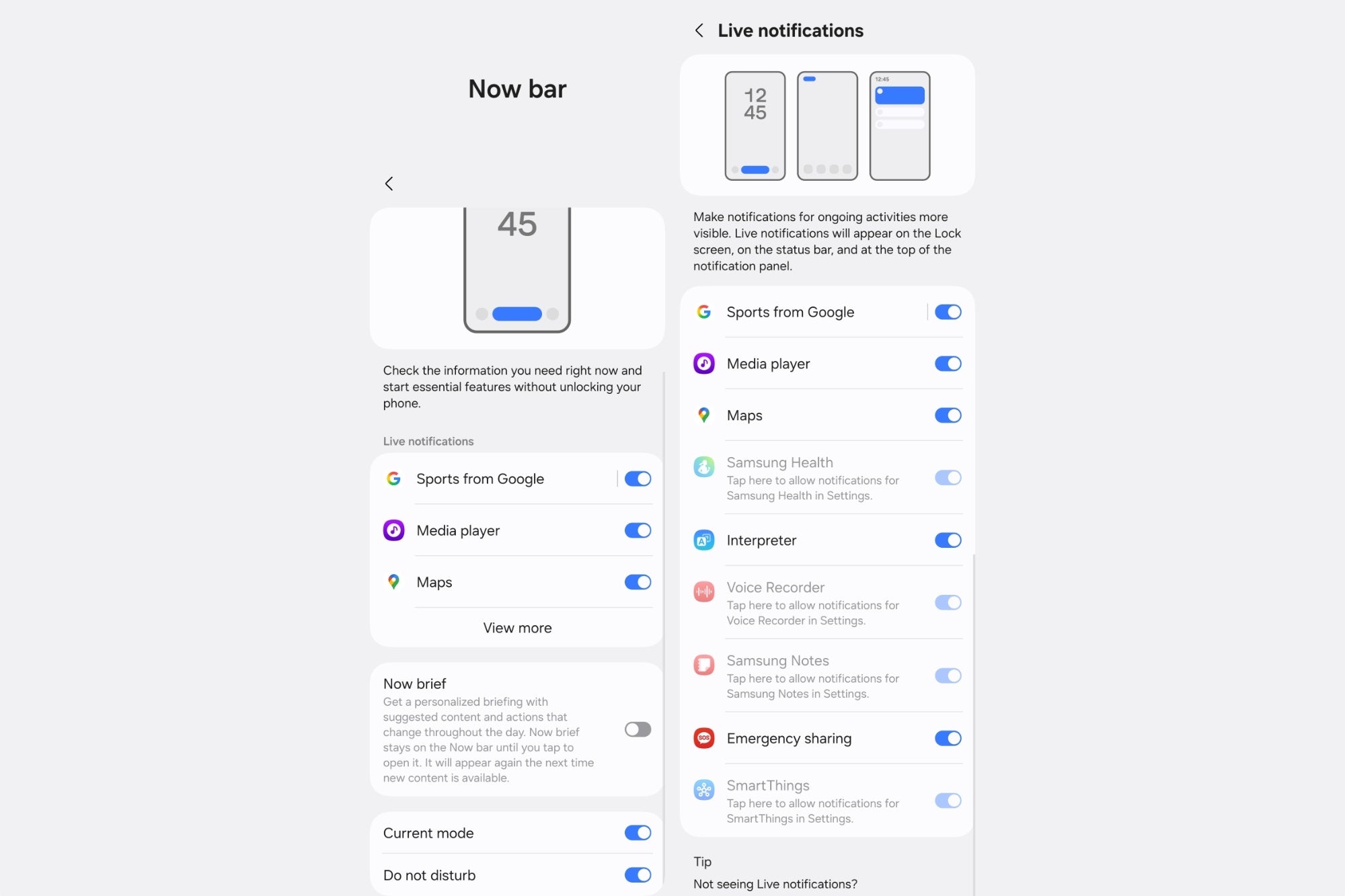 Панель Now Bar в Samsung One UI 8 получит серьезное обновление к концу года