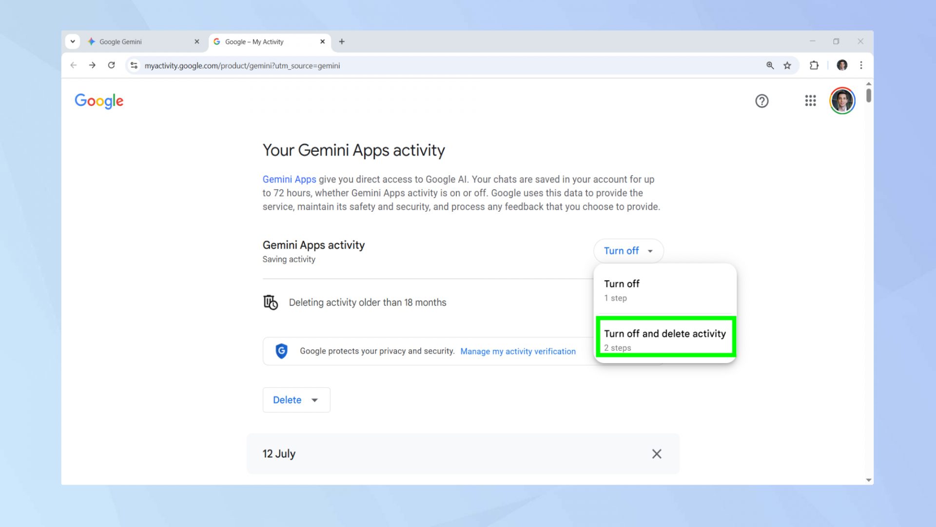 Вы можете запретить Gemini обучаться на ваших данных — вот как это сделать