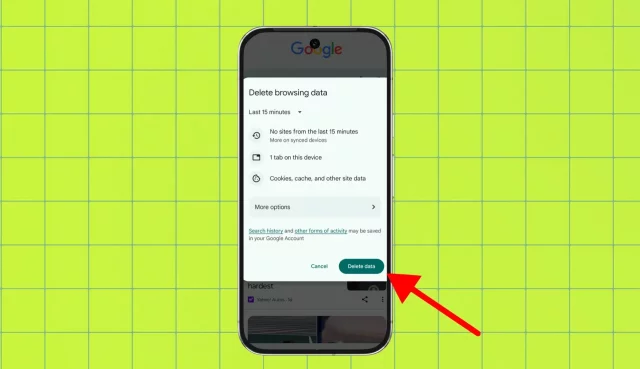 кэш на телефоне