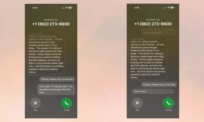 смартфоны с функцией "экран вызова"